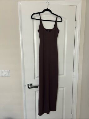 Skims Sleeveless Brown/Red Maxi Dress